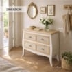 CHARM MOBILETTO CON 4 CASSETTI 77X40X78H CM COLORE BIANCO E CREMA