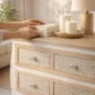 CHARM MOBILETTO CON 4 CASSETTI 77X40X78H CM COLORE BIANCO E CREMA