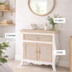 MOBILE CHARM CON CASSETTO E 2 ANTE 65 X 34 X 77 CM COLORE BIANCO E CREMA