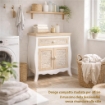 MOBILE CHARM CON CASSETTO E 2 ANTE 65 X 34 X 77 CM COLORE BIANCO E CREMA