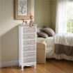 CHARM CASSETTIERA A 6 CASSETTI 40X30XH112 CM COLORE BIANCO E CREMA 