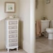 CHARM CASSETTIERA A 6 CASSETTI 40X30XH112 CM COLORE BIANCO E CREMA 