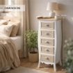 CHARM CASSETTIERA A 5 CASSETTI 38X28X103 CM COLORE BIANCO E CREMA