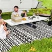 TAVOLO DA GIARDINO PIEGHEVOLE CON MANIGLIA ACCIAIO E PLASTICA 180X74X74 CM BIANCO