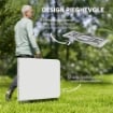 TAVOLO DA GIARDINO PIEGHEVOLE CON MANIGLIA ACCIAIO E PLASTICA 180X74X74 CM BIANCO