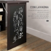 SCRIVANIA MODERNA PIEGHEVOLE CON LIBRERIA E LAVAGNA, IN LEGNO E METALLO, 98X51X153 CM, MARRONE