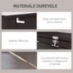 SCRIVANIA MODERNA PIEGHEVOLE CON LIBRERIA E LAVAGNA, IN LEGNO E METALLO, 98X51X153 CM, MARRONE