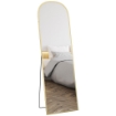 SPECCHIO DA TERRA E PARETE MODERNO IN LEGA DI ALLUMINIO CON SUPPORTO PIEGHEVOLE, 50X161.5 CM, ORO