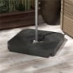 SET 4 MATTONELLE BASE PER OMBRELLONE A BRACCIO RIEMPIBILI CON ACQUA O SABBIA FINO A 80 KG NERO