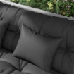SET 4 CUSCINI DA GIARDINO PER SCHIENALE E SEDUTA CON IMBOTTITURA, IN POLIESTERE, GRIGIO CARBONE