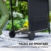 BARBECUE A GAS CON 4+1 BRUCIATORI INDIPENDENTI E COPERCHIO CON TERMOMETRO 121X54X97 CM NERO