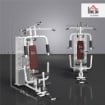 STAZIONE FITNESS MULTIFUNZIONE PER CASA E PALESTRA CON 4 IMBOTTITURE, IN ACCIAIO E PU, 150X110X210 CM, BIANCO