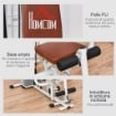 STAZIONE FITNESS MULTIFUNZIONE PER CASA E PALESTRA CON 4 IMBOTTITURE, IN ACCIAIO E PU, 150X110X210 CM, BIANCO
