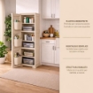 MOBILE MULTIUSO 1 ANTA ANGORA 40X43X125 CM CON 3 MODULI E 3 TASCHE LATERALI – ARMADIO VERTICALE ORGANIZZATORE CON RIPIANI