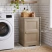 MOBILE MULTIUSO 1 ANTA TALPA 40X43X85,5 CM CON 2 MODULI E 2 TASCHE LATERALI – ARMADIO COMPATTO ORGANIZZATORE CON RIPIANI