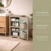 MOBILE MULTIUSO 1 ANTA TALPA 40X43X85,5 CM CON 2 MODULI E 2 TASCHE LATERALI – ARMADIO COMPATTO ORGANIZZATORE CON RIPIANI