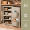 MOBILE MULTIUSO 1 ANTA TALPA 40X43X85,5 CM CON 2 MODULI E 2 TASCHE LATERALI – ARMADIO COMPATTO ORGANIZZATORE CON RIPIANI