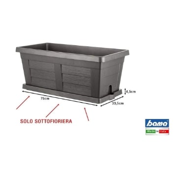 SOTTOVASO BAMA 80 CM ANTRACITE EFFETTO LEGNO – SUPPORTO PER VASI DA ESTERNO