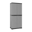 ARMADIO SLIM PERSIANA IN RESINA CON 3 RIPIANI REGOLABILI E PREDISPOSIZIONE LUCCHETTO - COLORE GRIGIO DIMENSIONE 65X45X178H CM