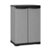 ARMADIO SLIM PERSIANA IN RESINA CON 1 RIPIANO REGOLABILE E PREDISPOSIZIONE LUCCHETTO - COLORE GRIGIO DIMENSIONE 65X45X91H CM