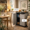 ARMADIO SLIM PERSIANA IN RESINA CON 1 RIPIANO REGOLABILE E PREDISPOSIZIONE LUCCHETTO - COLORE GRIGIO DIMENSIONE 65X45X91H CM