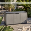 BAULE MULTIUSO IN POLIPROLPILENE COLORE GIRGIO/NERO L 118 X P 54 X H 65 CM 414LT