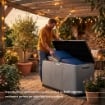 BAULE MULTIUSO IN POLIPROLPILENE COLORE GIRGIO/NERO L 118 X P 54 X H 65 CM 414LT