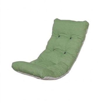 CUSCINO IMBOTTITO TINTA UNITA VERDE PER RICAMBIO POLTRONA RELAX COMODONA IN LEGNO