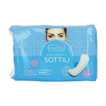 HYDRA VIVA+ ASSORBENTI SOTTILI ANATOMICO SENZA ALI 16PZ