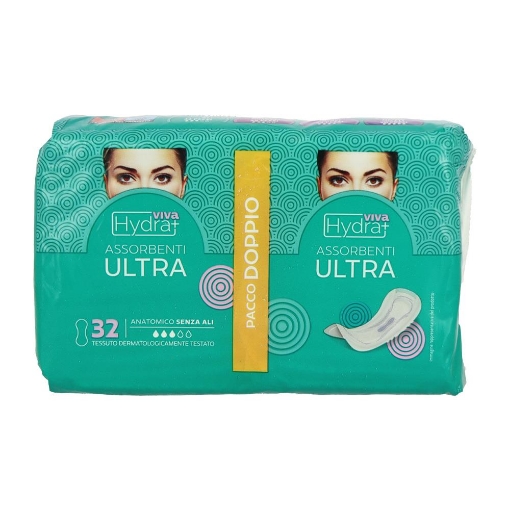 HYDRA VIVA+ ASSORBENTI ANATOMICO ULTRA SENZA ALI 32PZ