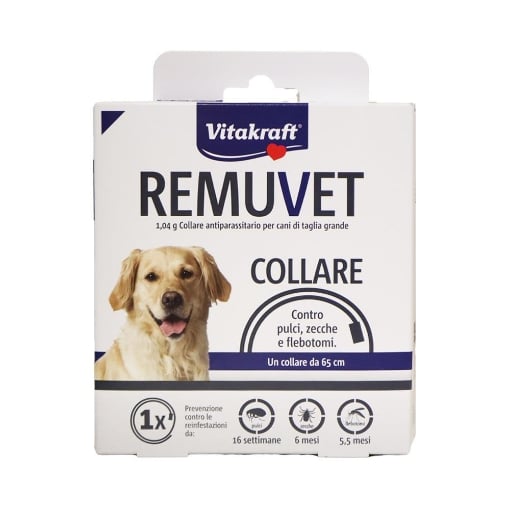 VITAKRAFT REMUVET COLLARE ANTIPARASSITARIO PER CANI DI TAGLIA GRANDE 65 CM