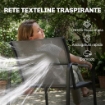 Set da Giardino 4 pz con Divano 2 Posti, 2 Sedie e Tavolino, Struttura in Metallo Grigio