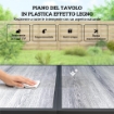 Set da Giardino con Tavolo e 6 Sedie da Pranzo con Braccioli in Acciaio, Nero