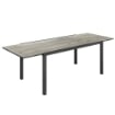 Tavolo da giardino allungabile tavolo da esterno 6 - 8 persone bordo in alluminio e struttura in acciaio 160/240 cm grigio