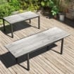 Tavolo da giardino allungabile tavolo da esterno 6 - 8 persone bordo in alluminio e struttura in acciaio 160/240 cm grigio