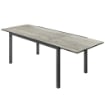 Tavolo da giardino allungabile tavolo da esterno 6 - 8 persone bordo in alluminio e struttura in acciaio 160/240 cm grigio