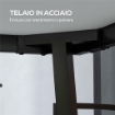 Tavolo da Giardino e da Pranzo Esterno, Piano Effetto Legno, 145x85 cm