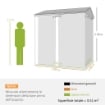 CASETTA DA GIARDINO ALTA IN ACCIAIO DA 3.51M CON PRESE D'ARIA E PORTA BLOCCABILE, 209X177X236 CM, ARGENTO