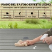 Set da Giardino 5 pz in Acciaio con 4 Sedie Impilabili e Tavolo con Foro Centrale e Ripiano Inferiore, Grigio
