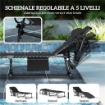 SET 2 LETTINI PRENDISOLE DA GIARDINO PIEGHEVOLI E RECLINABILI SU 5 LIVELLI CON CUSCINI, 57X200X38 CM, NERO