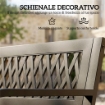 Panchina da Esterno per Giardino, 2 Posti, Panchina da Patio Nero