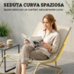 SEDIA DONDOLO ESTERNO, SEDUTA 63 CM, CUSCINO INCLUSO, COLORE KHAKI.
