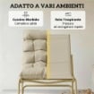SEDIA DONDOLO ESTERNO, SEDUTA 63 CM, CUSCINO INCLUSO, COLORE KHAKI.