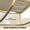 SEDIA DONDOLO ESTERNO, SEDUTA 63 CM, CUSCINO INCLUSO, COLORE KHAKI.