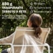 Set da Giardino 4 Pezzi con Divano, Poltrone, Tavolino, Khaki e Bianco