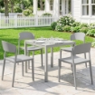 SET 4 SEDIE GIARDINO , IMPILABILI, STRUTTURA PP ADATTE PER TUTTE LE STAGIONI