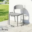 SET 4 SEDIE GIARDINO , IMPILABILI, STRUTTURA PP ADATTE PER TUTTE LE STAGIONI