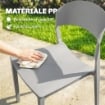 SET 4 SEDIE GIARDINO , IMPILABILI, STRUTTURA PP ADATTE PER TUTTE LE STAGIONI