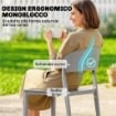 SET 4 SEDIE GIARDINO , IMPILABILI, STRUTTURA PP ADATTE PER TUTTE LE STAGIONI