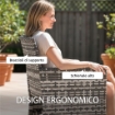 Set di 2 Sedie da Giardino in Rattan con Cuscini e Braccioli, Grigio